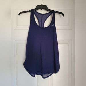 Lorna Jane Navy Racerback Tank With Mesh Back - Size XS